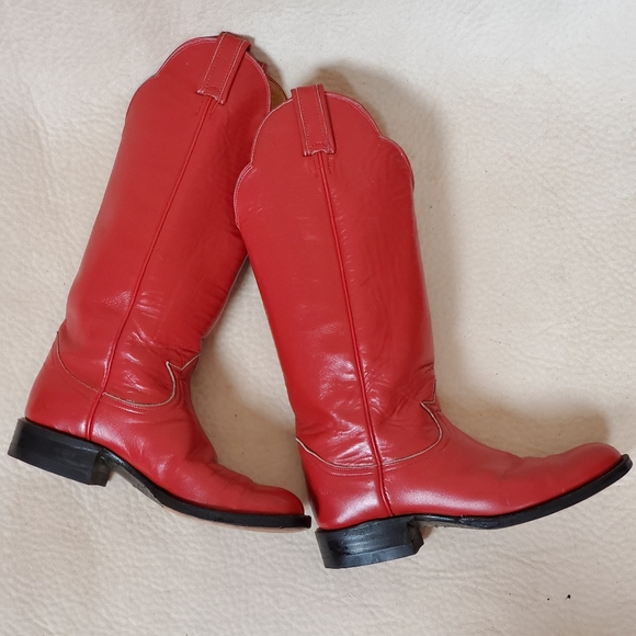 SOLD Vtg red Tony Lama ropers - Picture 5 of 8